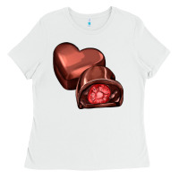 White heart chocolate Ladies Tee - AdoDesignShop
