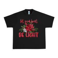 Black Let your heart be light Urban Heavy Tee - MaliasSmallBusiness