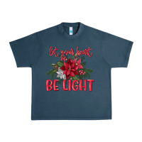 Midnight Navy Let your heart be light Urban Heavy Tee - MaliasSmallBusiness