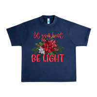 Navy Let your heart be light Urban Heavy Tee - MaliasSmallBusiness