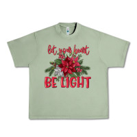 Oil Green Let your heart be light Urban Heavy Tee - MaliasSmallBusiness