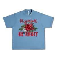 Pebble Blue Let your heart be light Urban Heavy Tee - MaliasSmallBusiness