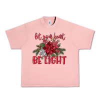 Salmon Let your heart be light Urban Heavy Tee - MaliasSmallBusiness