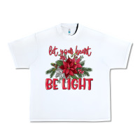 White Let your heart be light Urban Heavy Tee - MaliasSmallBusiness