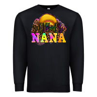 Black softball nana Premium Sweatshirt - OliviaCreatesArt