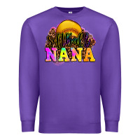 Purple softball nana Premium Sweatshirt - OliviaCreatesArt