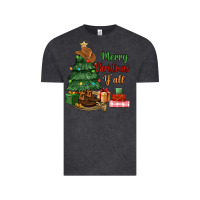Vintage Black merry christmas y'all Vintage Tee - MaliasSmallBusiness