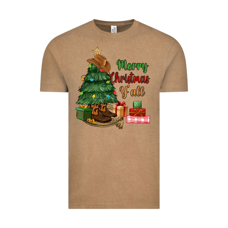 Merry Christmas Y'all Vintage Tee by MaliasSmallBusiness | Teevron