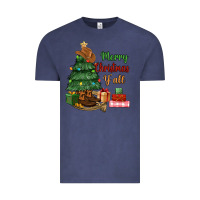 Vintage Denim merry christmas y'all Vintage Tee - MaliasSmallBusiness