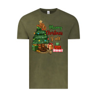 Vintage Olive merry christmas y'all Vintage Tee - MaliasSmallBusiness