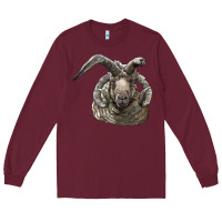 Burgundy navajo churro sheep head Long Sleeve Tee - LillyAllenDesigns