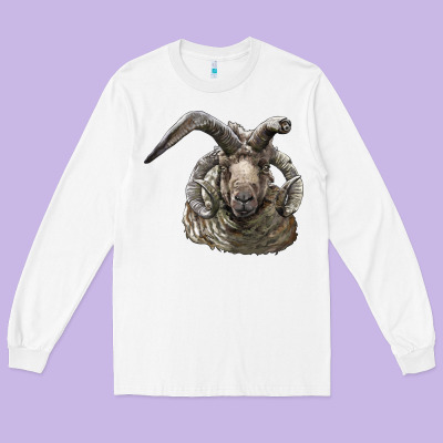 Navajo Churro Sheep Head Long Sleeve Tee Designed By Lillyallendesigns