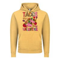 Vintage Mustard tacos are my valentine Vintage Hoodie - NancyCooperArtShop