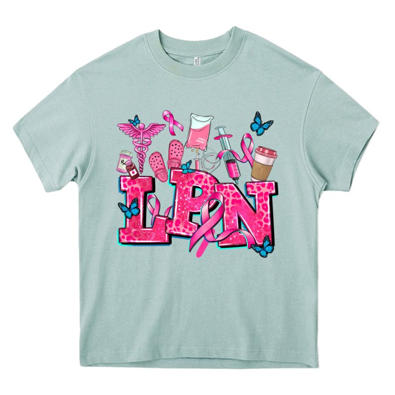 Lpn Cancer  Nurse With Heavy Core Tee by AdoDesignShop | Teevron