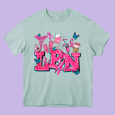 Lpn Cancer  Nurse With Heavy Core Tee Designed By Adodesignshop