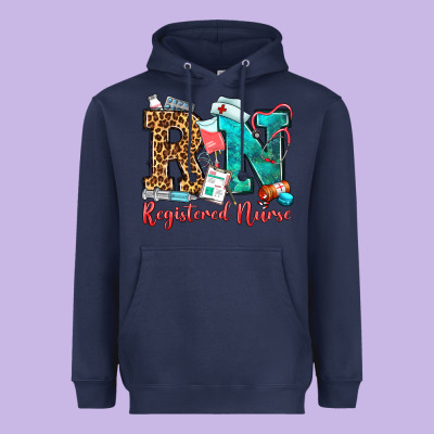 Registered Nurse Heavyweight Hoodie Designed By Oliviacreatesart