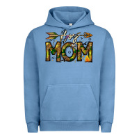Pigment Pebble Blue Boy Mom Urban Hoodie - CowhideDigitalArt