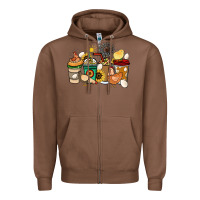 Chestnut Chicken coffee cups Zipper Hoodie - HowdyJamesFarm