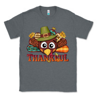 Charcoal Heather western thankful thanksgiving turkey Classic Tee - NancyCooperArtShop