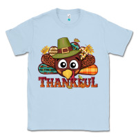 Dusty Blue western thankful thanksgiving turkey Classic Tee - NancyCooperArtShop
