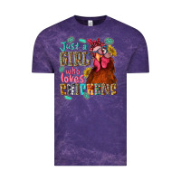Cloud Purple just a girl who loves chickens Vintage Tee - NancyCooperArtShop