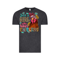 Vintage Black just a girl who loves chickens Vintage Tee - NancyCooperArtShop