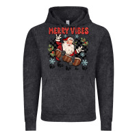 Vintage Black merry vibes ho ho ho Vintage Hoodie - MaliasSmallBusiness