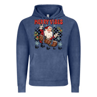 Vintage Denim merry vibes ho ho ho Vintage Hoodie - MaliasSmallBusiness