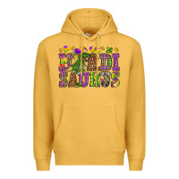 Mustard Mardi Saurus Premium Hoodie - HowdyJamesFarm