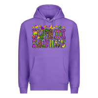 Purple Mardi Saurus Premium Hoodie - HowdyJamesFarm