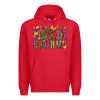 Red Mardi Saurus Premium Hoodie - HowdyJamesFarm