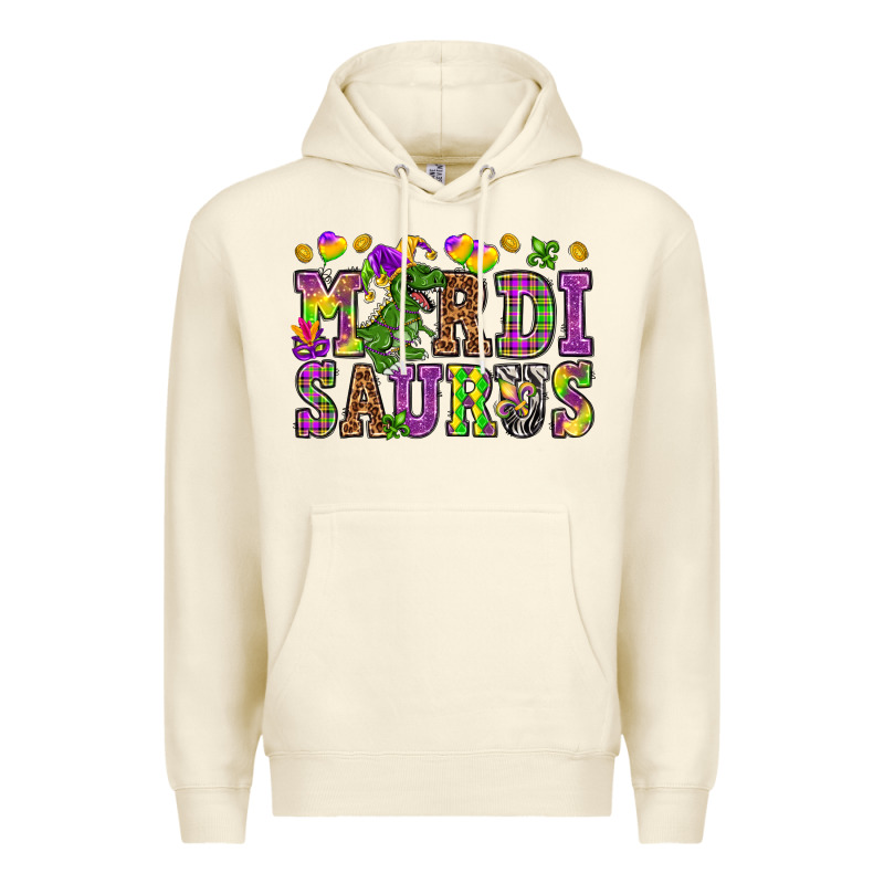 Mardi Saurus Premium Hoodie by HowdyJamesFarm | Teevron