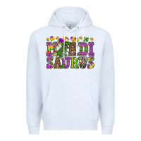White Mardi Saurus Premium Hoodie - HowdyJamesFarm