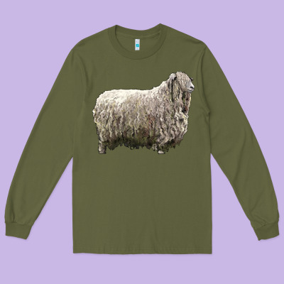 Lincoln Sheep Long Sleeve Tee Designed By Lillyallendesigns