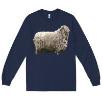 Navy lincoln sheep Long Sleeve Tee - LillyAllenDesigns