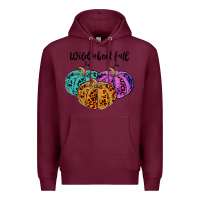 Burgundy wild abaut fall Premium Hoodie - JahusDesignShop