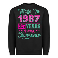 Made In 1987, 35 Years Of Being Awesome Heavyweight Sweatshirt | Teevron