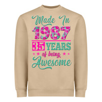 Mushroom made in 1987, 35 years of being awesome Heavyweight Sweatshirt - Jasminsmagicworld
