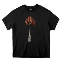 Black spoon with chocolate Heavy Core Tee - AdoDesignShop
