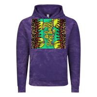 Cloud Purple softball leopard Vintage Hoodie - NancyCooperArtShop