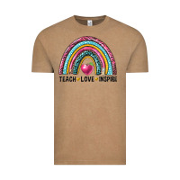 Vintage Coffee rainbow teach love inspire Vintage Tee - NancyCooperArtShop
