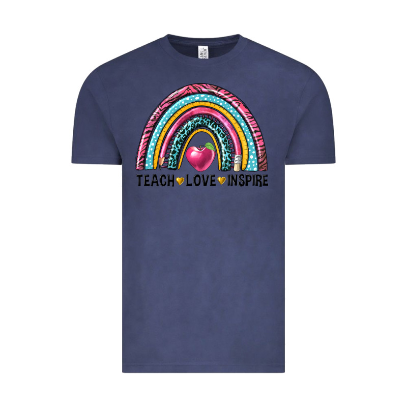 Rainbow Teach Love Inspire Vintage Tee by NancyCooperArtShop | Teevron