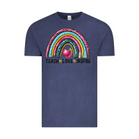 Vintage Denim rainbow teach love inspire Vintage Tee - NancyCooperArtShop