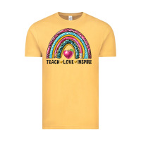 Vintage Mustard rainbow teach love inspire Vintage Tee - NancyCooperArtShop