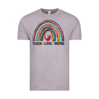 Vintage Zinc rainbow teach love inspire Vintage Tee - NancyCooperArtShop