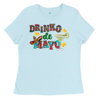 Baby Blue drinko de mayo with margarita and  sombrero Ladies Tee - Artiststas