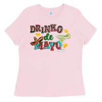 Bubblegum Pink drinko de mayo with margarita and  sombrero Ladies Tee - Artiststas