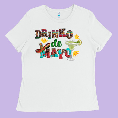 Drinko De Mayo With Margarita And  Sombrero Ladies Tee Designed By Artiststas