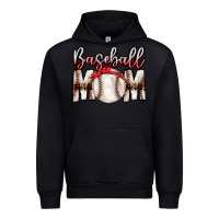 Black Baseball Mom Urban Hoodie - CowhideDigitalArt