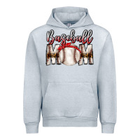 Heather Grey Baseball Mom Urban Hoodie - CowhideDigitalArt